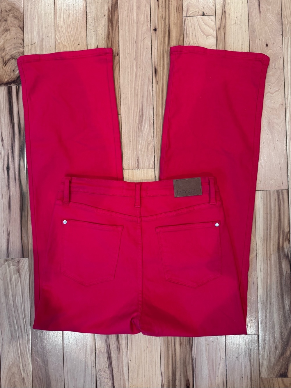 Judy Blue Red Wide Leg High Waisted Jeans